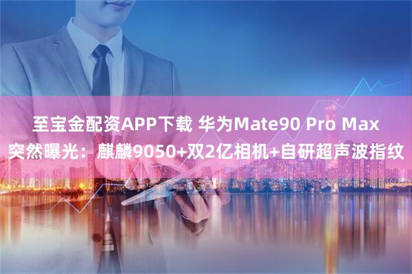 至宝金配资APP下载 华为Mate90 Pro Max突然曝光：麒麟9050+双2亿相机+自研超声波指纹